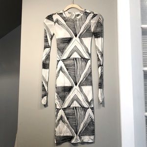 BCBG  Maxazria Sheer Body Hugging Dress